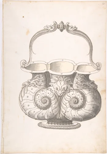 Design for a Bucket by Erasmus Hornick, drawing, 1496-1583