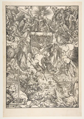 The Seven Angels with the Trumpet, from "The Apocalypse" by Albrecht Dürer, print, 1498
