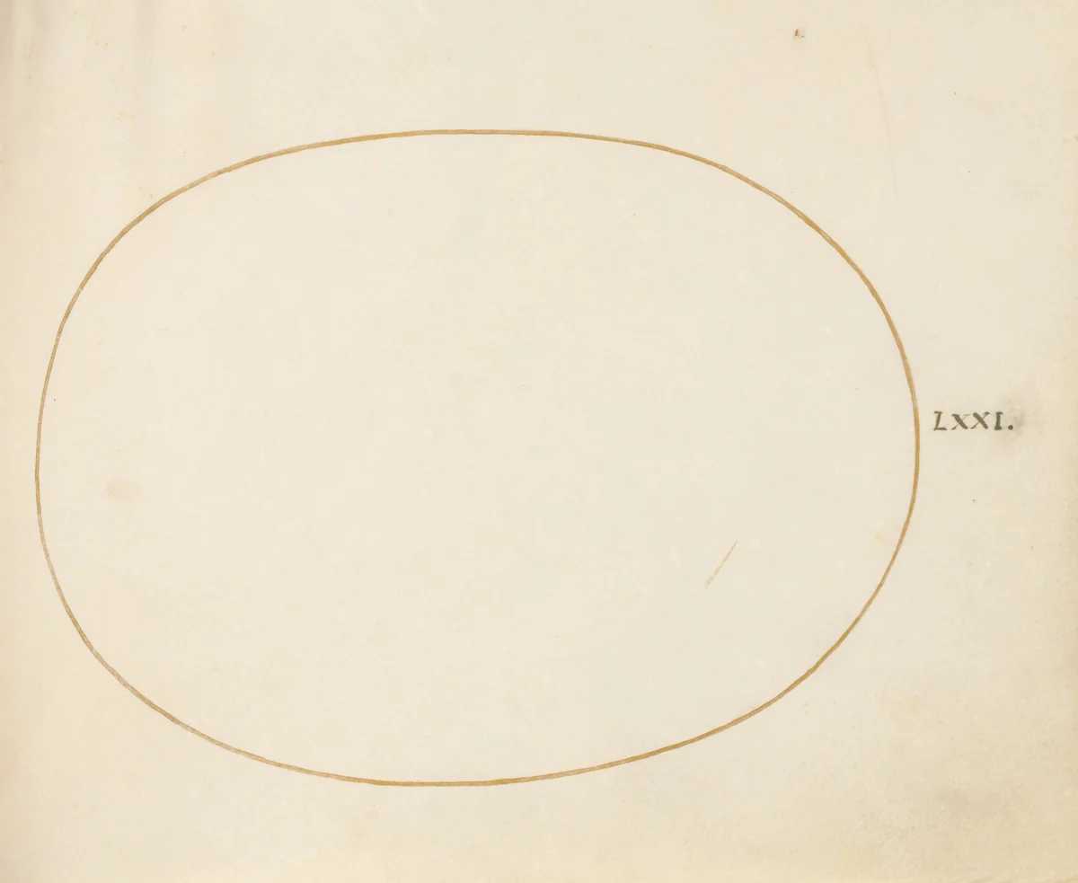 Plate 71: Empty Oval by Joris Hoefnagel, drawing, 1570-1599