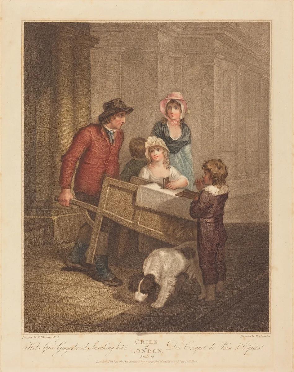 Hot Spice Ginger Bread Smoking Hot by Giovanni Vendramini, print, 1796