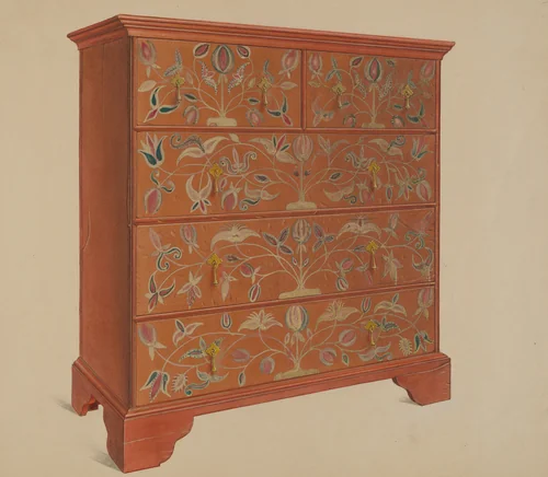 Painted Chest by Martin Partyka, index of american design, 1937