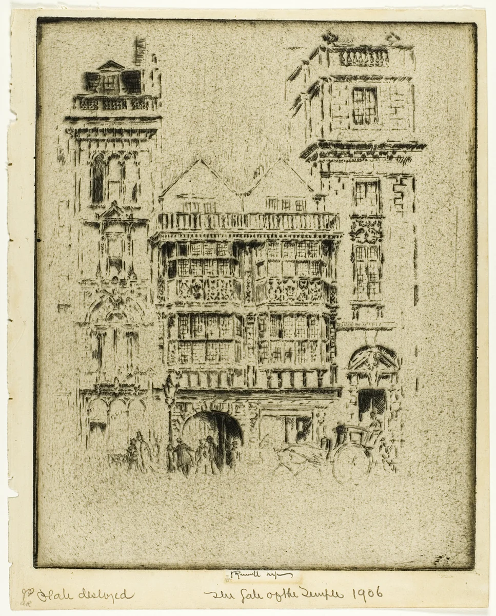 The Gate of the Temple by Joseph Pennell, print, 1907