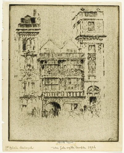 The Gate of the Temple by Joseph Pennell, print, 1907
