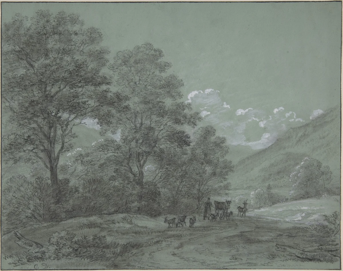 Landscape near Ruhpolding by Cantius Dillis, drawing, 1799-1856