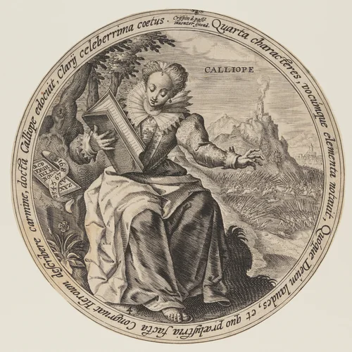 Clio, from The Muses by Crispijn van de Passe, print, 1590-1620
