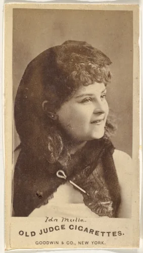 Ida Mulle, from the Actors and Actresses series (N171) for Old Judge Cigarettes by Goodwin & Company, photograph, 1886-1890