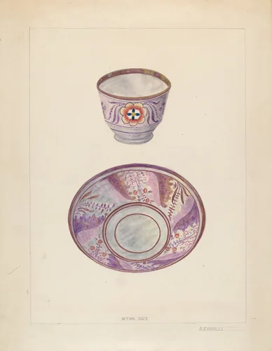 Cup and Saucer by Albert Camilli, index of american design, 1936