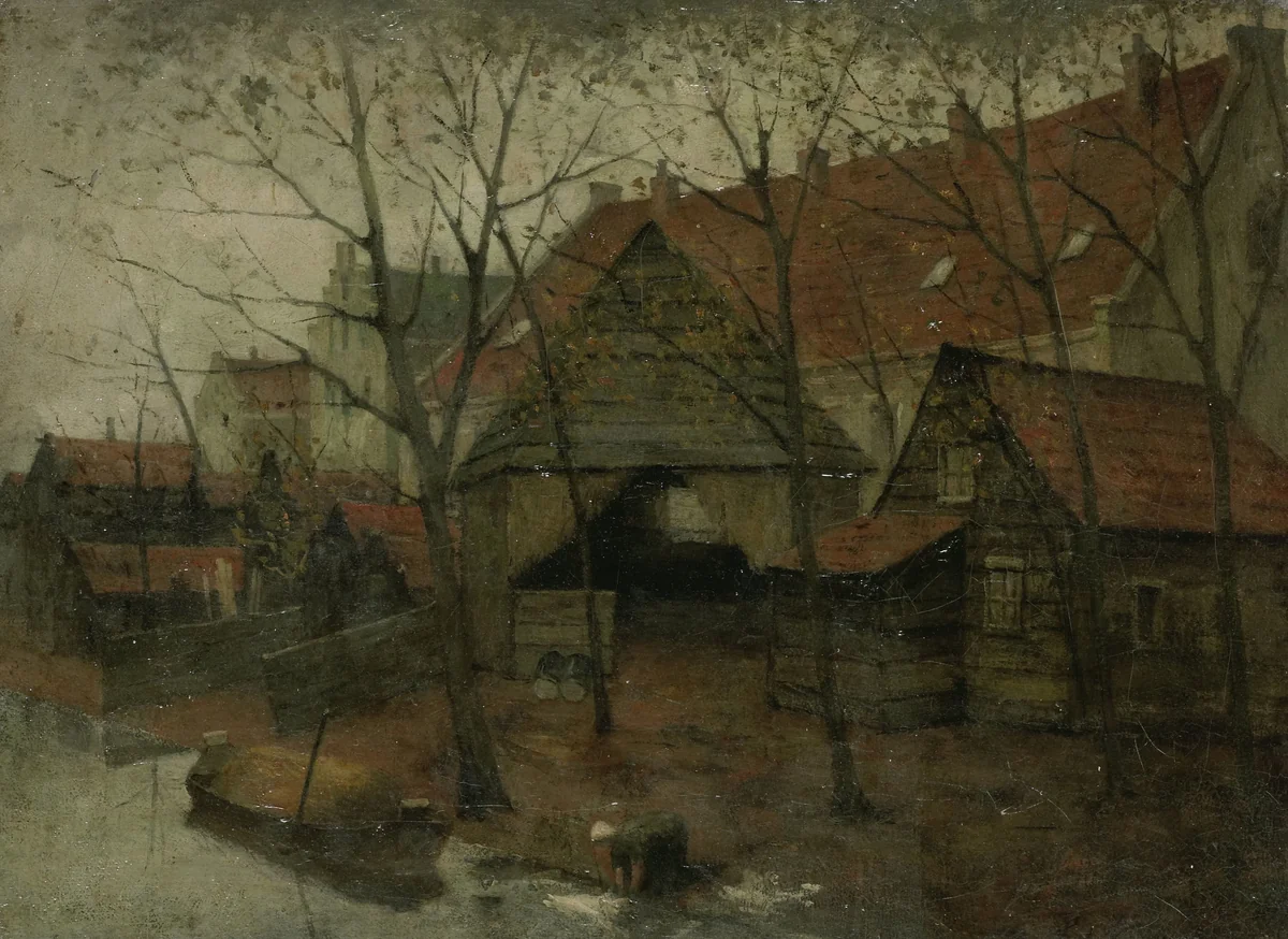 The Vinkenbuurt near Amsterdam by Eduard Karsen, painting, 1885-1900