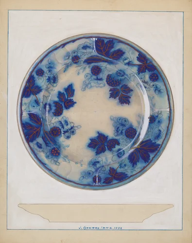 Plate by J. Howard Iams, index of american design, 1936