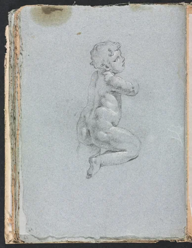 Verona Sketchbook: Putto in profile (page 64) by Francesco Lorenzi, book, 1760