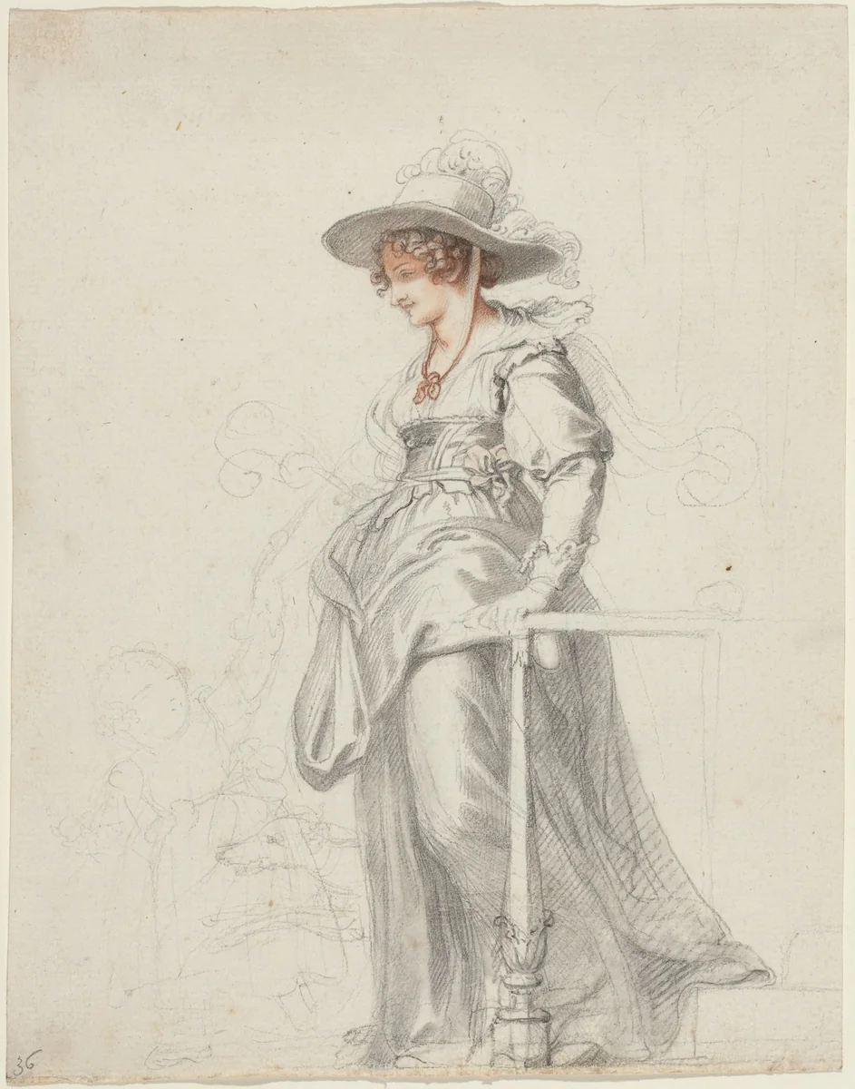 Maria Cosway with Her Daughter Louisa by Richard Cosway, drawing, 1794