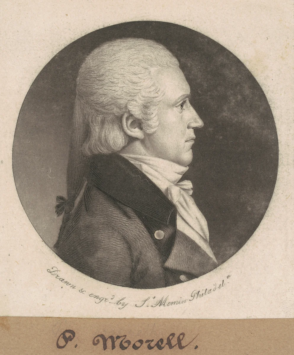 P. Morell by Charles B. J. Févret de Saint-Mémin, print, 1802