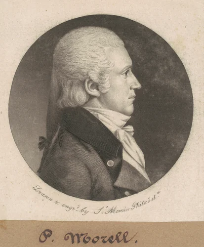 P. Morell by Charles B. J. Févret de Saint-Mémin, print, 1802