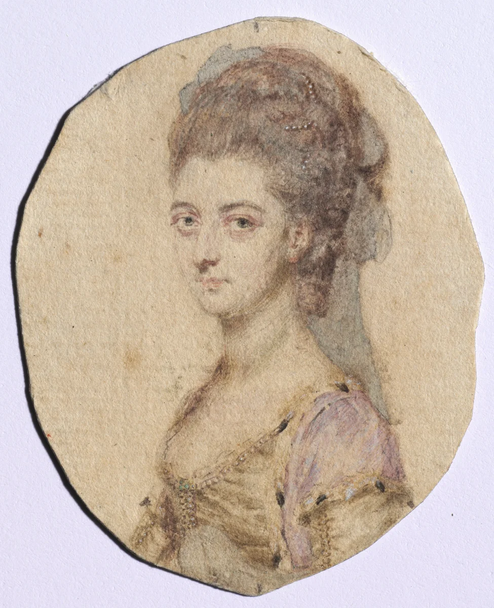 Portrait of Charlotte Bertie, née Warren, 4th Countess of Abingdon by John I Smart, painting, 1778