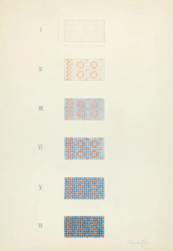 Textile: Technique Demonstration by Cornelius Christoffels, index of american design, 1935-1942
