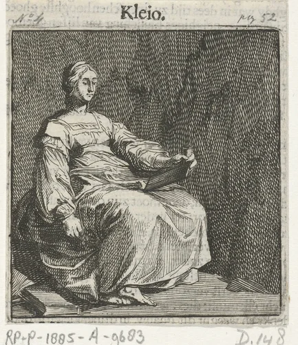 Clio by Pieter Nolpe, print, 1650