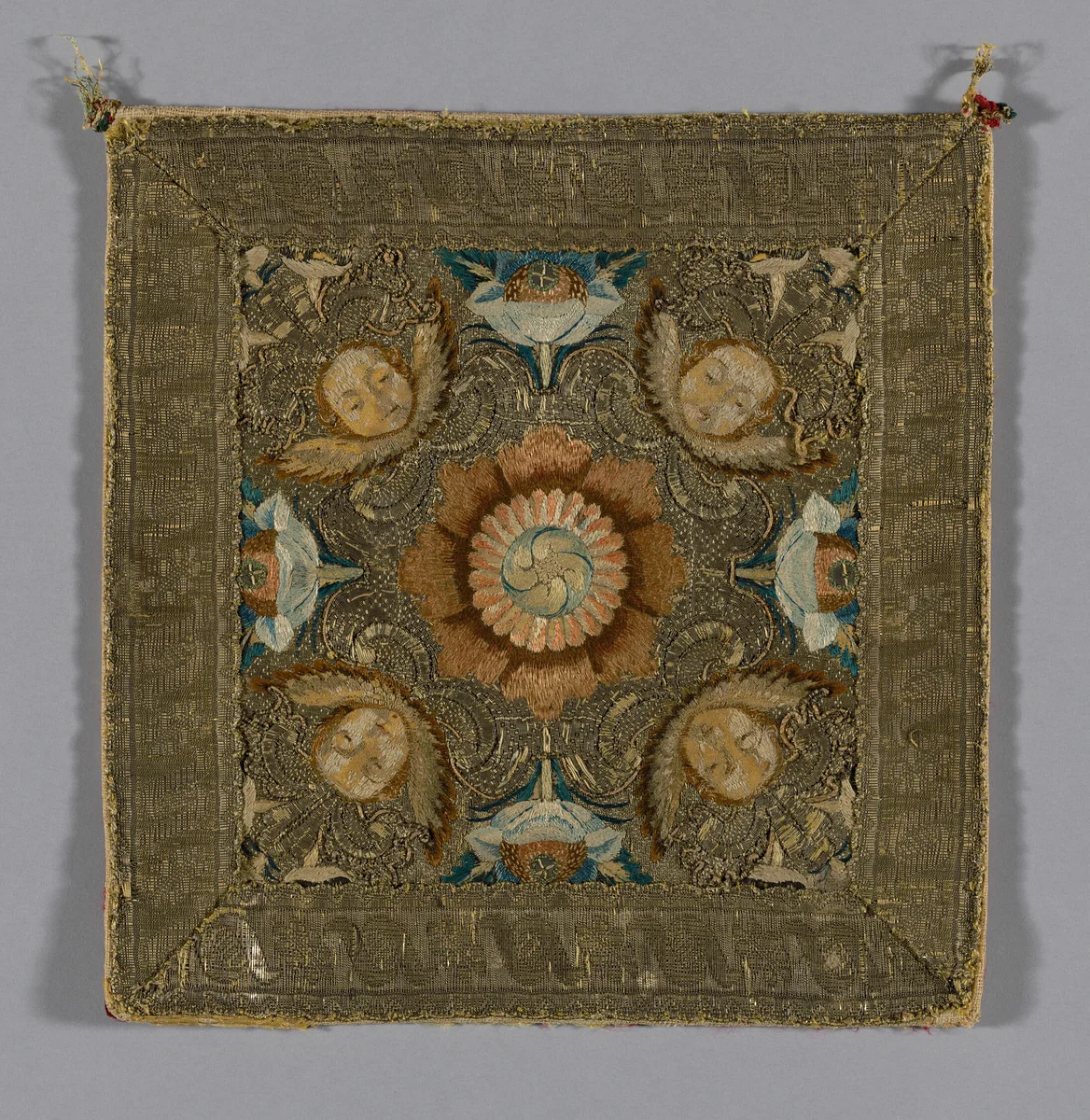Chalice Cover or Portion of a Burse by Italy or Spain, textile, 1675-1725