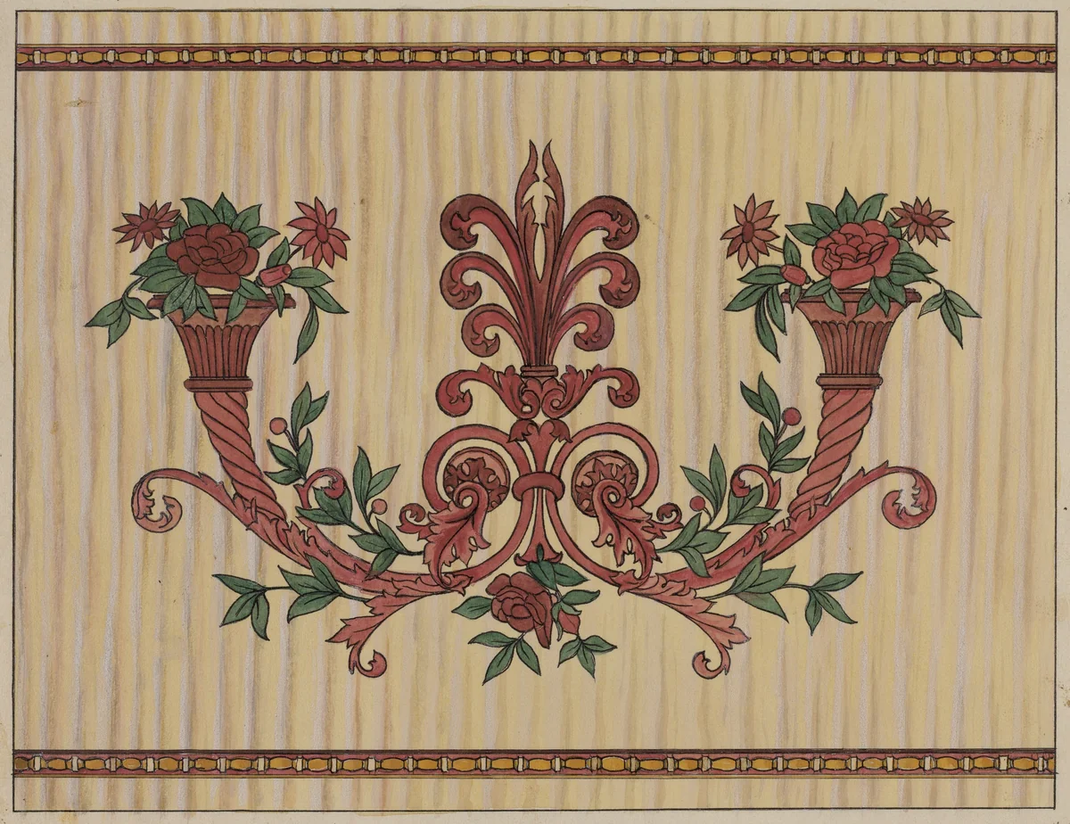 Decorative Panel from Rail Car Interior by Wellington Blewett, index of american design, 1936