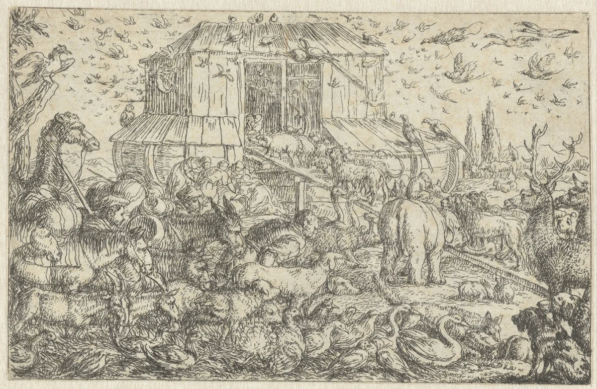 Ark van Noach by Jonas Umbach, print, 1634-1693