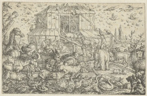 Ark van Noach by Jonas Umbach, print, 1634-1693