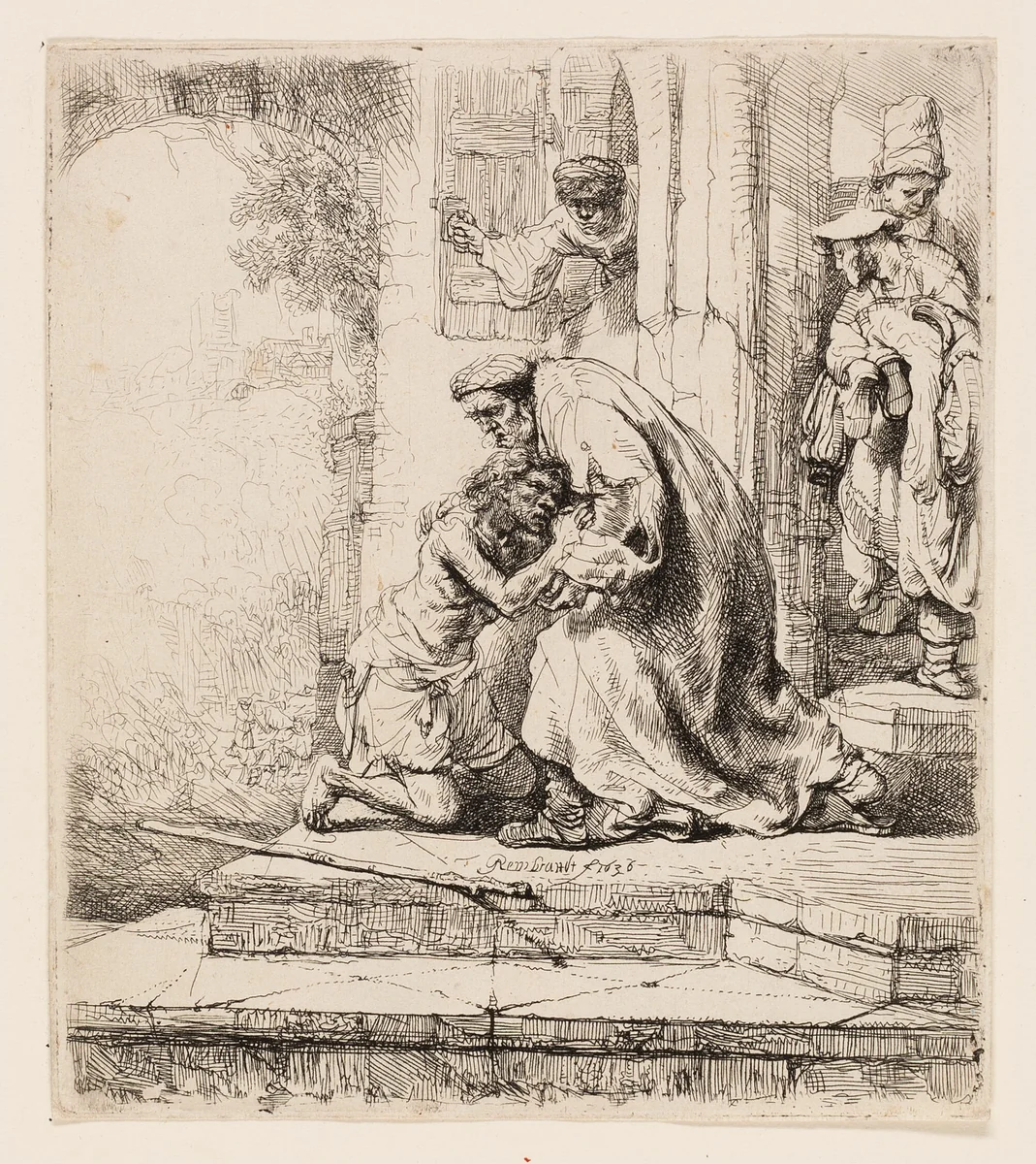 The Return of the Prodigal Son by Rembrandt van Rijn, print, 1636