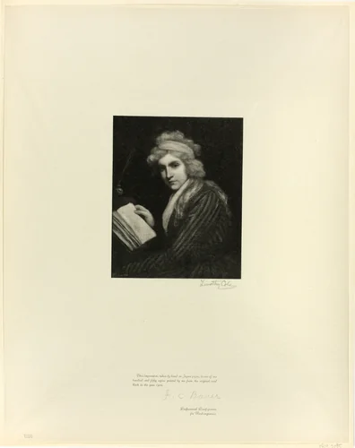Portrait of Mary Wollstonecraft, from Old English Masters by Timothy Cole
John Opie, print, 1899