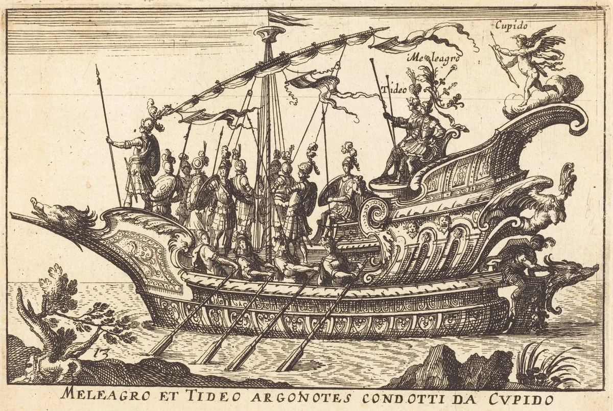 Meleagro et Tideo Argonotes condotti da Cupido by Balthasar Moncornet
Remigio Cantagallina, print, 1600-1668