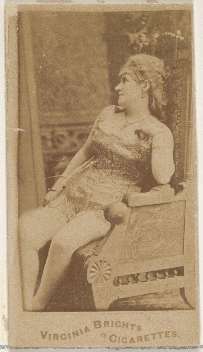 From the Actors and Actresses series (N45, Type 4) for Virginia Brights Cigarettes by Allen & Ginter, photograph, 1885-1891