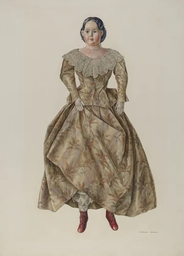 Doll (Greiner Patented Head) by Stanley Mazur, index of american design, 1940