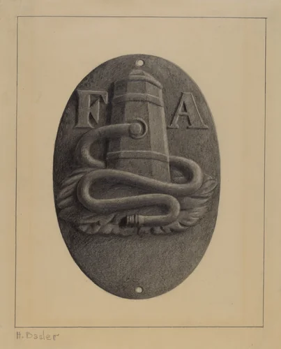 Firemark by Herman Bader, index of american design, 1937