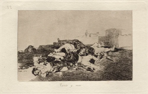 Tanto y mas (Even Worse) by Francisco Goya, print, 1863