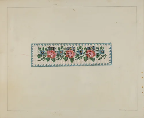 Beadwork Book Marker by Edith Miller, index of american design, 1937