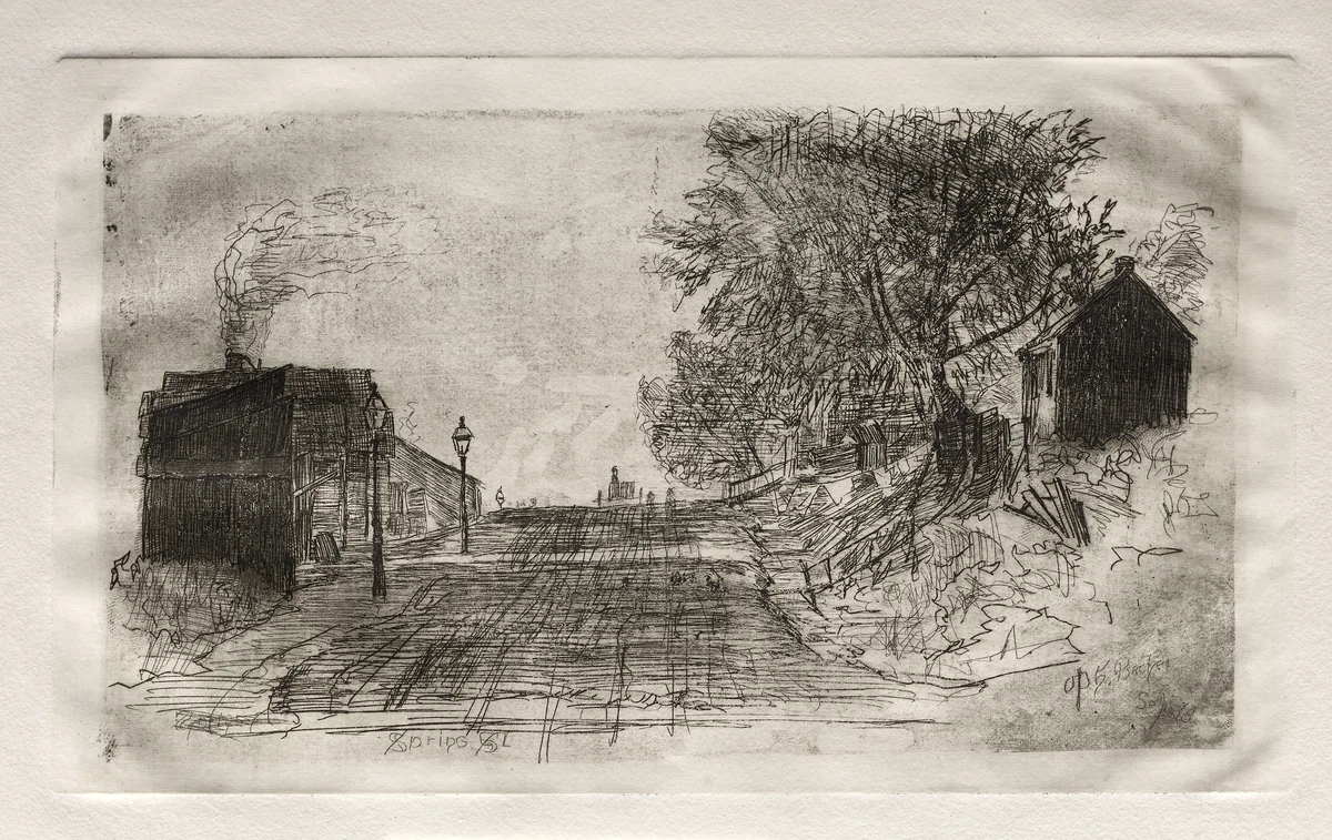 Spring Street, September 1878 by Otto H. Bacher, print, 1878