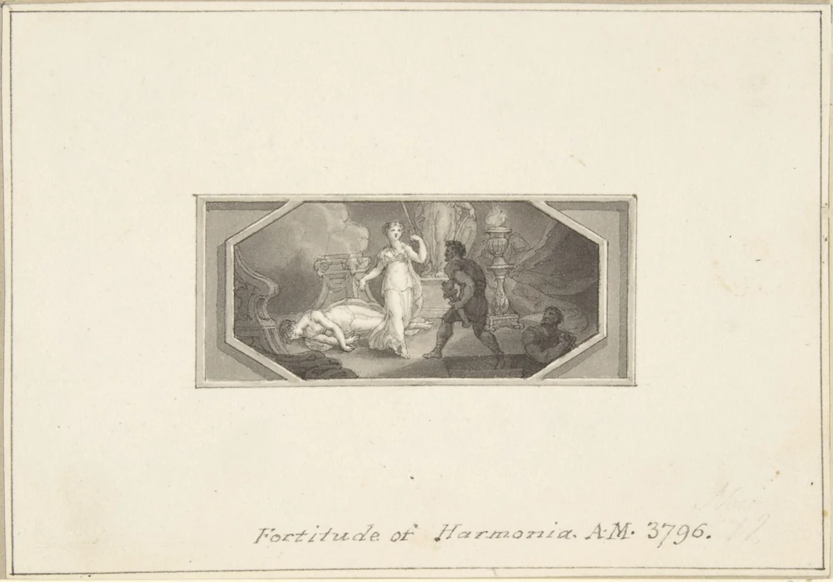 Fortitude of Harmonia by Edward Francis Burney, drawing, 1790-1800