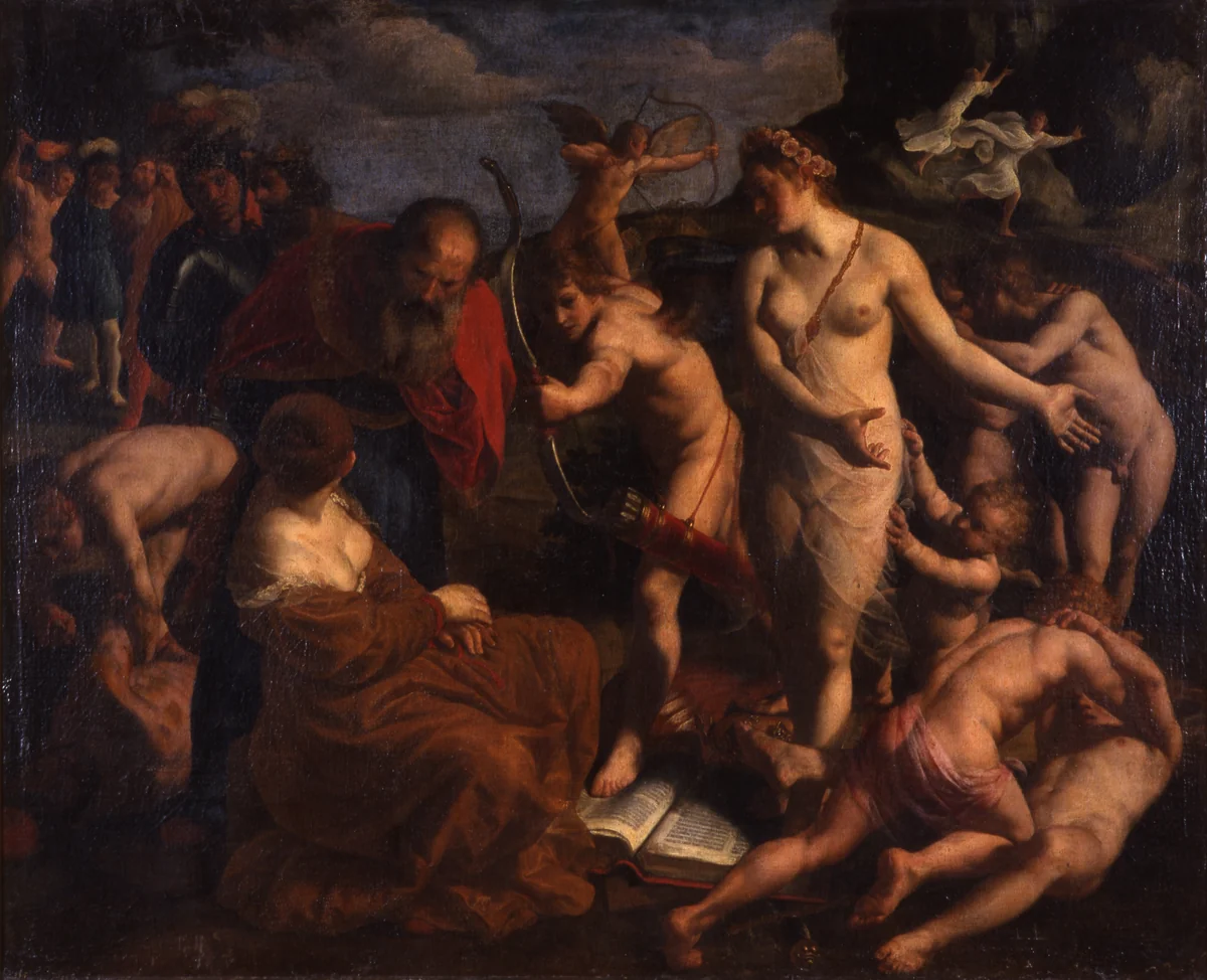 Allegory on the Power of Love ('Omnia Vincit Amor') by Alessandro Turchi, painting, 1620