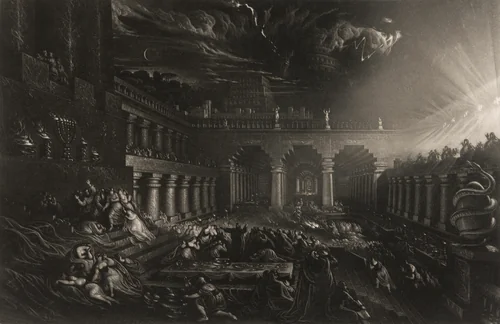 Belshazzar's Feast, from Illustrations of the Bible by John Martin, print, 1835