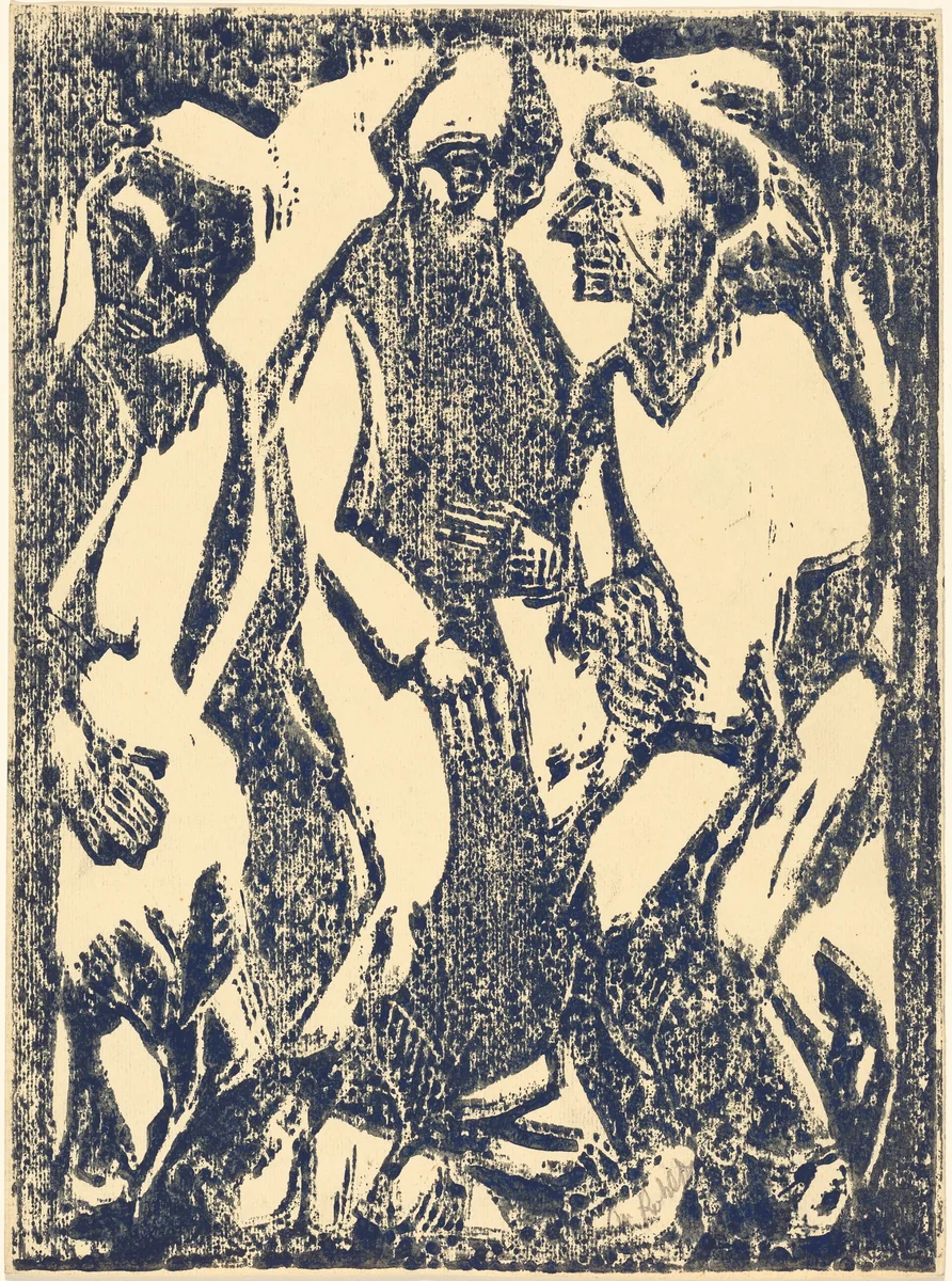 Deliberation (Beratung) by Christian Rohlfs, print, 1913