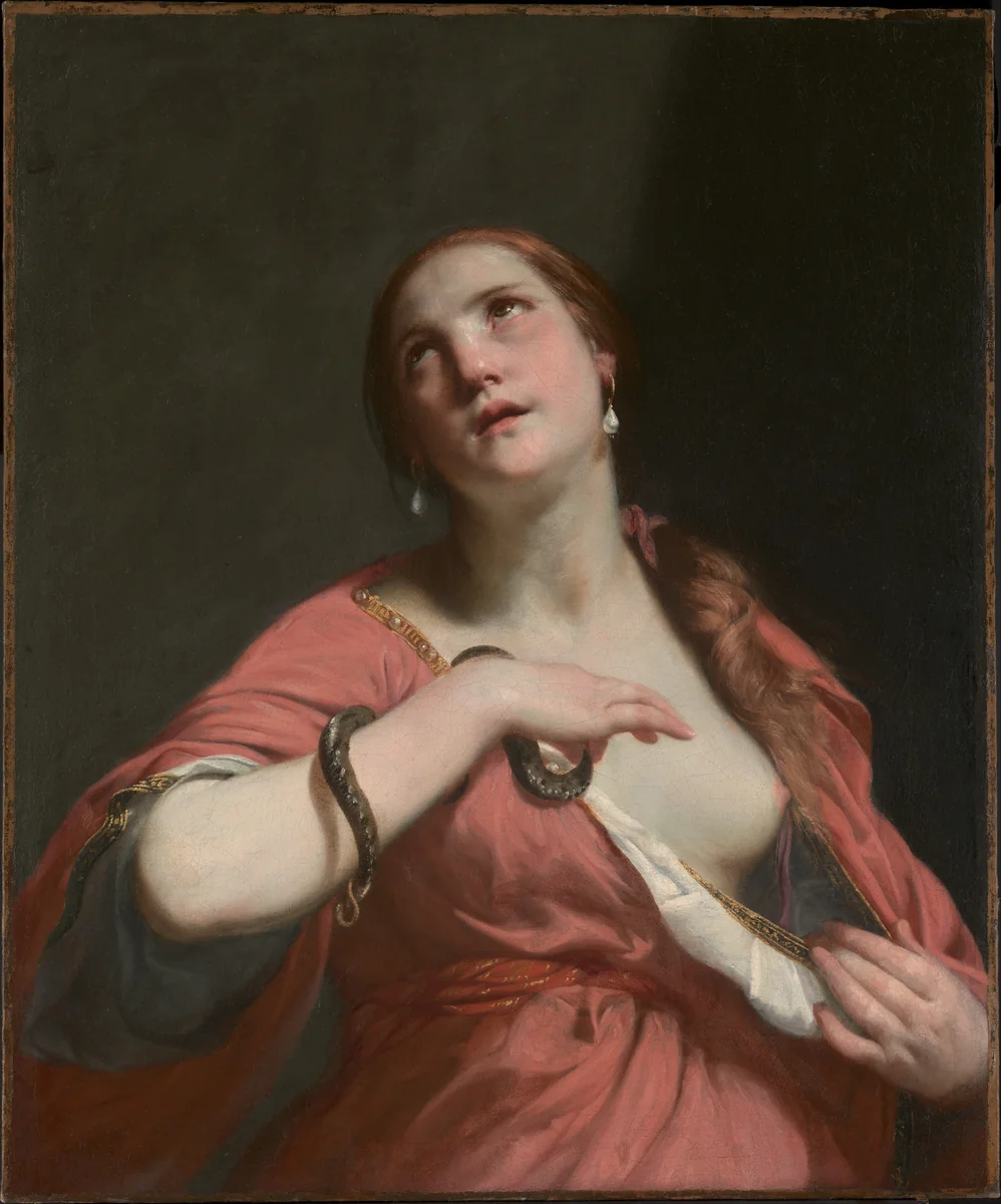 The Death of Cleopatra by Guido Cagnacci, painting, 1645-1655