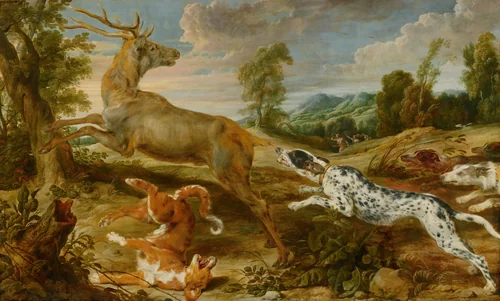 Stag Hunt by Paul de Vos
Jan Wildens, painting