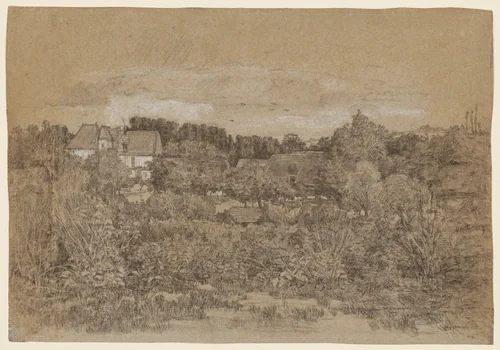 Landscape by Eugène Boudin, drawing, 1850