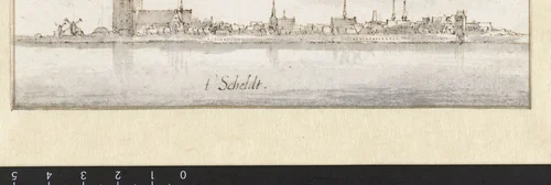 Gezicht op Zierikzee in Zeeland by Claes Jansz Visscher, drawing, 1631-1636