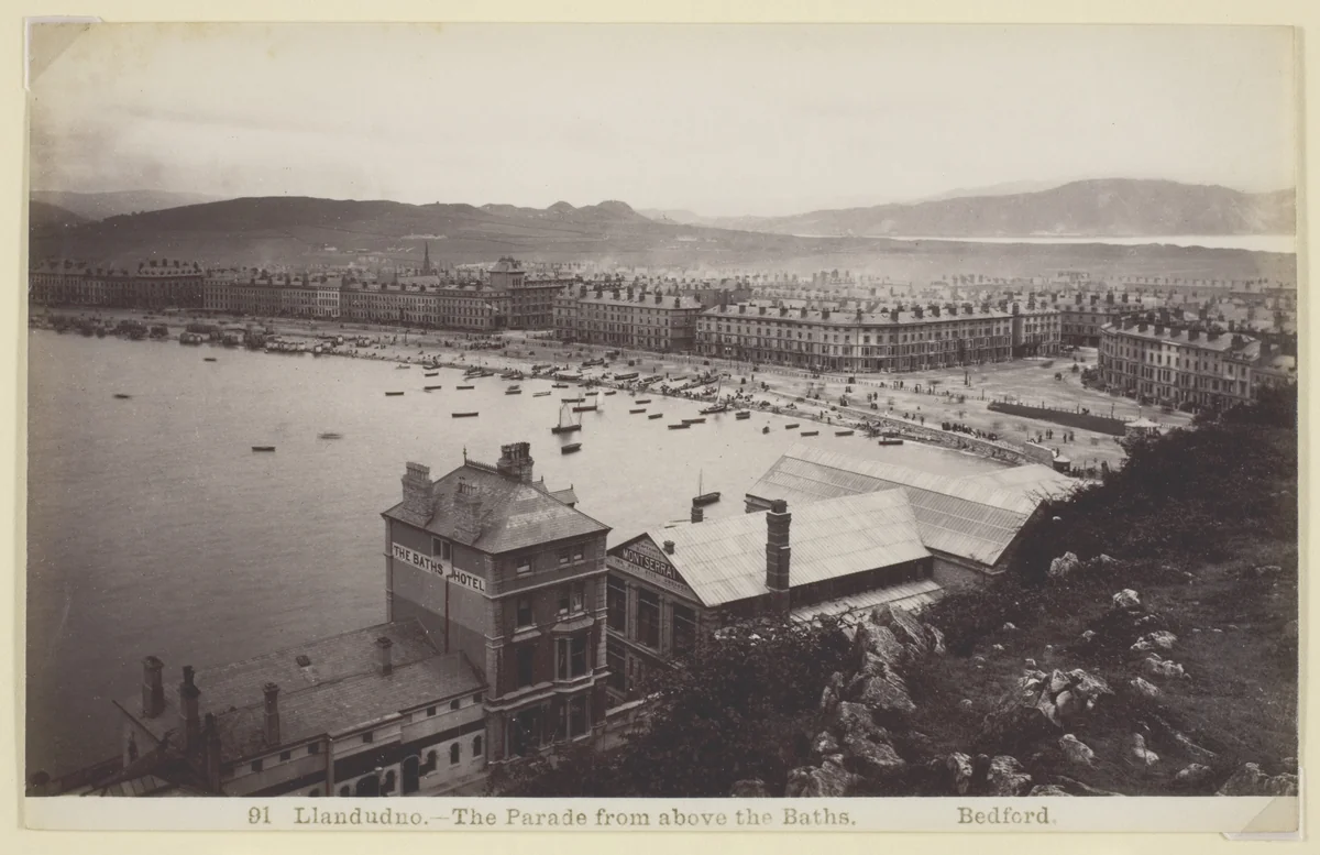 Llandudno-The Parade from above the Baths by Francis Bedford, photograph, 1860-1894