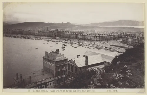 Llandudno-The Parade from above the Baths by Francis Bedford, photograph, 1860-1894