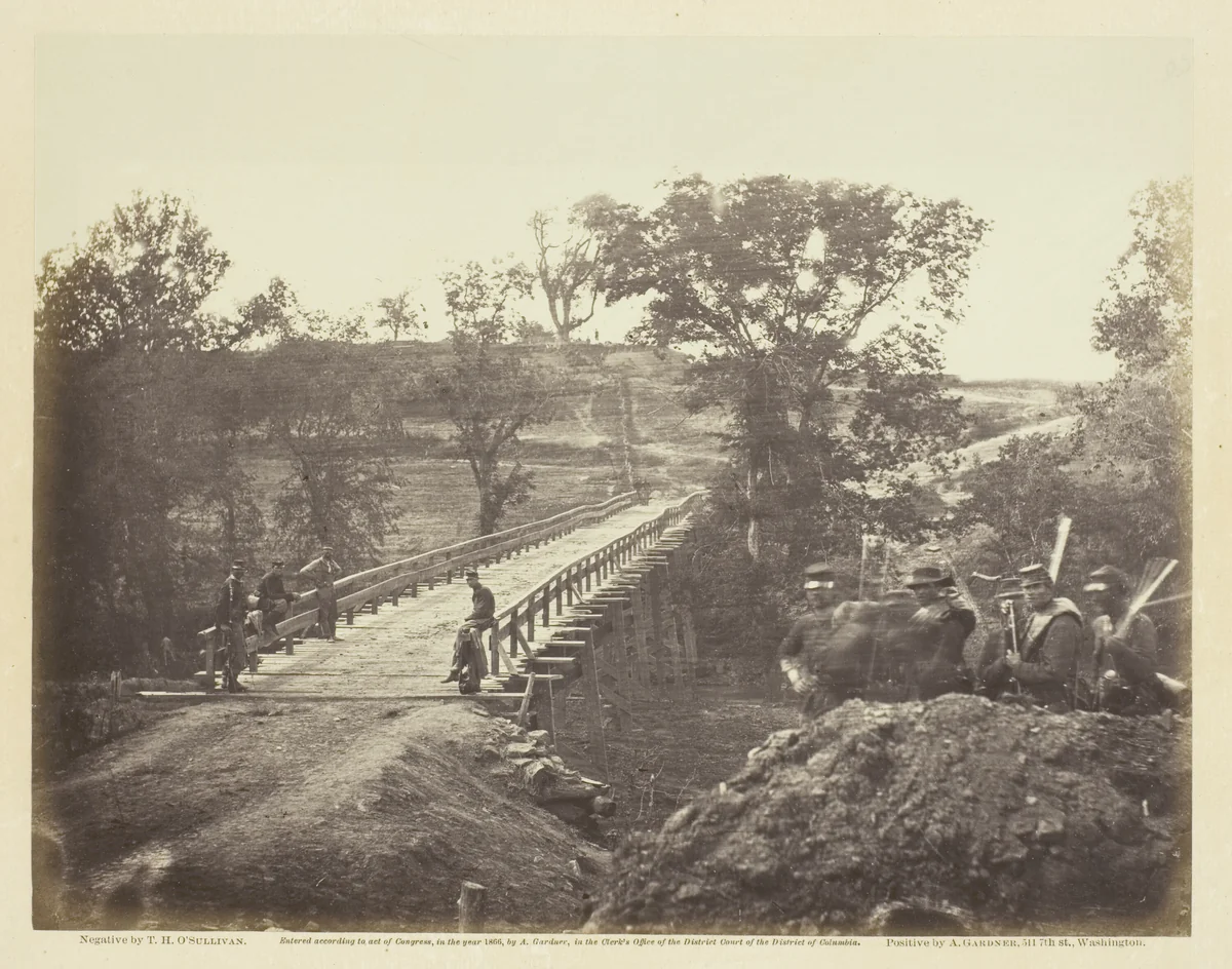 Chesterfield Bridge, North Anna, Virginia by Timothy O'Sullivan, photograph, 1864