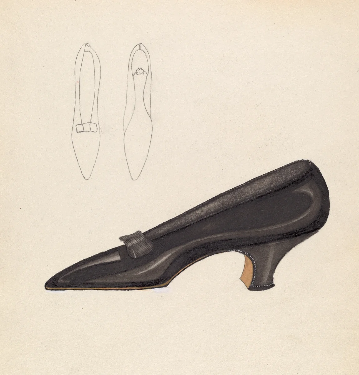 Shoe by Hedwig Emanuel, index of american design, 1936