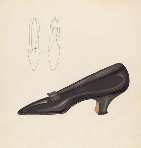 Shoe by Hedwig Emanuel, index of american design, 1936