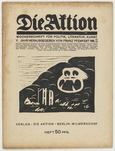 Die Aktion, vol. 5, no. 33/34 by Ottheinrich Strohmeyer, periodical, 1915