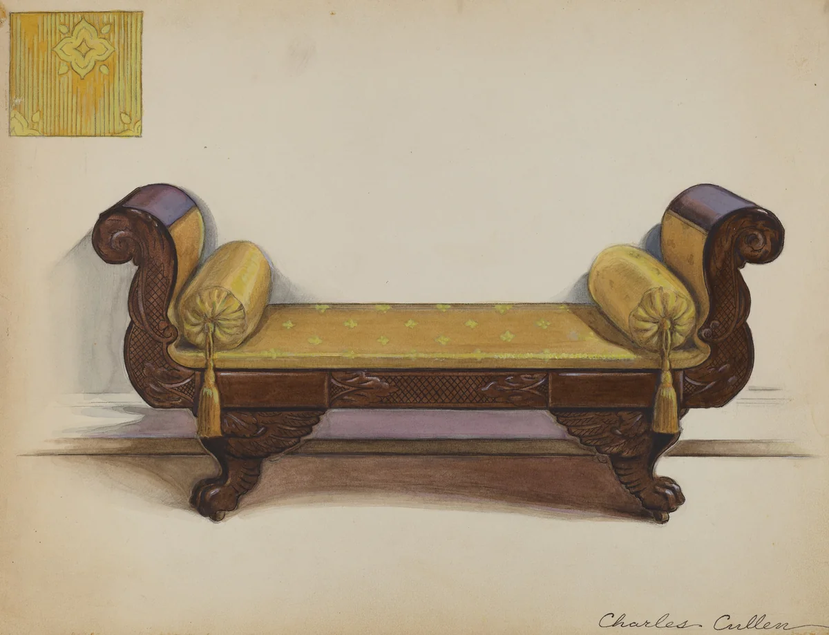 Settee by Charles Cullen, index of american design, 1936