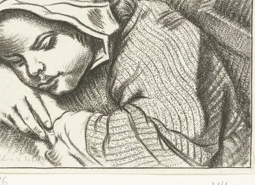 Slapend kind by Jurriaan Cootwijck, print, 1724-1798