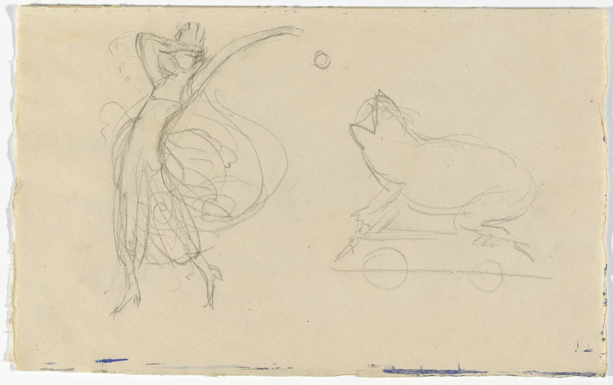 Costume design for artist's ballet Orphée of the Quat-z-arts by Florine Stettheimer, drawing, 1912